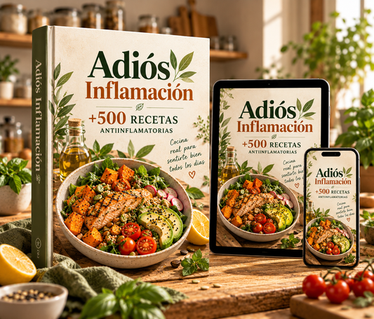 Del Antojo al Bienestar: +500 Recetas Antiinflamatorias + 12 BONUS